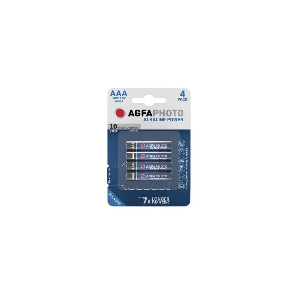 AAA 4-pak AgfaPhoto batteri - Alkaline, 1,5V