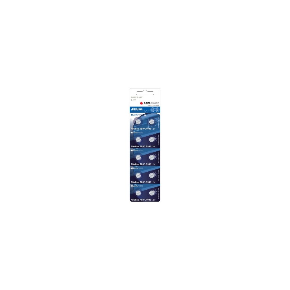 AG9 10-pak AgfaPhoto alkaline knapcellebatteri - 1,5V