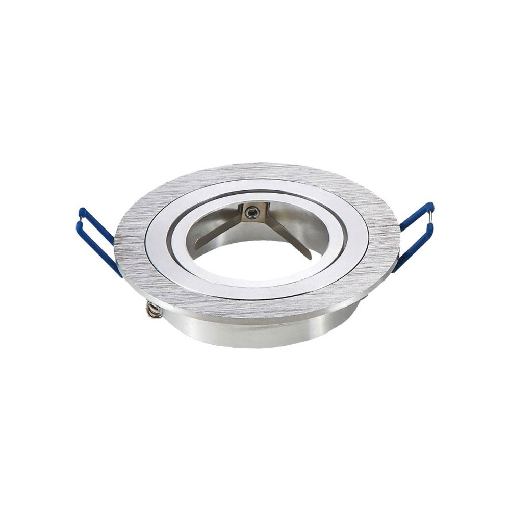 Downlight kit uden lyskilde - Børstet aluminium (Ø9,1 cm) - Vælg MR16 eller GU10 fatning