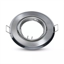 Downlight kit uden lyskilde - Hul: Ø7 cm, Mål: Ø9,3 cm, Børstet stål, Vælg MR16 eller GU10 fatning