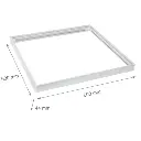 60x60 LED panelramme med hurtig samling, plastikhjørner, skruefri montering og hvid kant