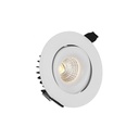 LEDlife 9W Indbygningsspot - Hul: Ø9,5 cm, Mål: Ø11,5 cm, RA90, Hvid Kant, 12V-24V