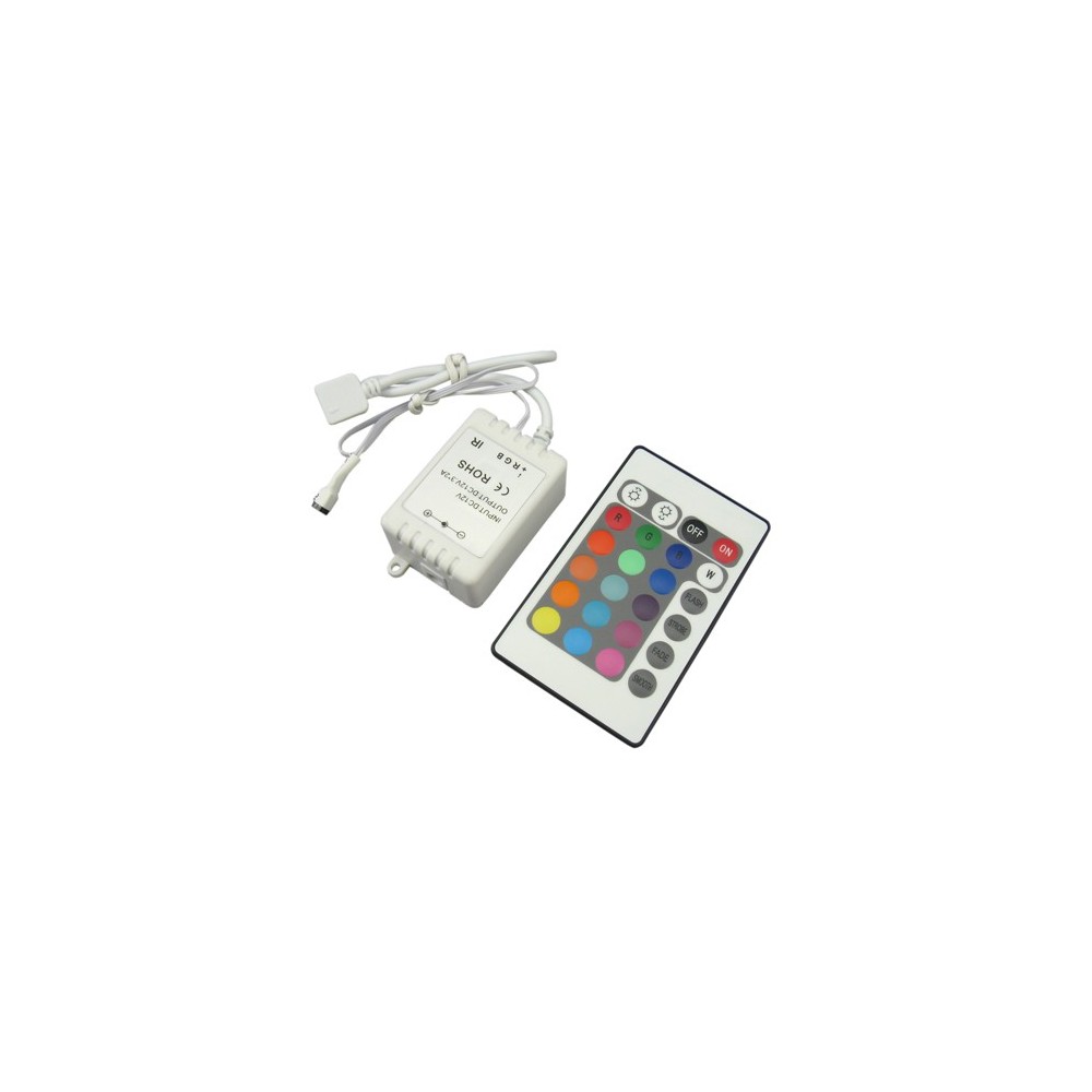 RGB Kontroller med Fjernbetjening - 12V (72W), 24V (144W), Infrarød