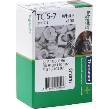 Clips rund TC 5-7/20 mm hvid