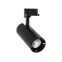 25W sort skinnespot med to spredningsgrader og RA80 - 3-faset, 230V, 2600lm.