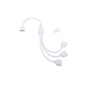 RGB+WW kabel 3-vejs splitter - 12/24V, hvid tilbehør til LED-belysning