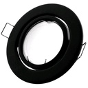 Downlight kit uden lyskilde - Hul: Ø7 cm, Mål: Ø9 cm, sort, vælg MR16 eller GU10 fatning
