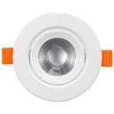 7W LED indbygningsspot - Ø7,5 cm hul, Ø9 cm mål, indbygget driver, 230V, 550lm, RA80