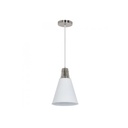 V-Tac moderne pendellampe - Krom + hvid sandblæst, Ø22 cm, E27, Max 60W