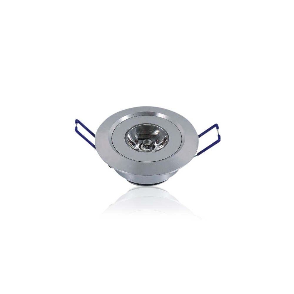 1,5W LED Indbygningslampe - Erstatter 15W, 110lm, RA80, 230V Input, Hul: Ø4,2 cm, Mål: Ø5,2 cm, 25° Spredning, 1m Ledning