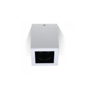 V-Tac loftslampe - Firkantet, hvid, IP20, GU10 fatning, uden lyskilde (230V)