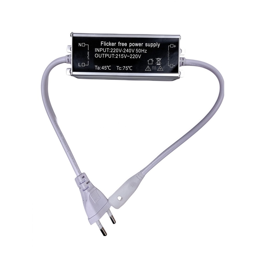 Flicker Free Stik til 230V LED Strip Neon COB - Inkl. Endeprop