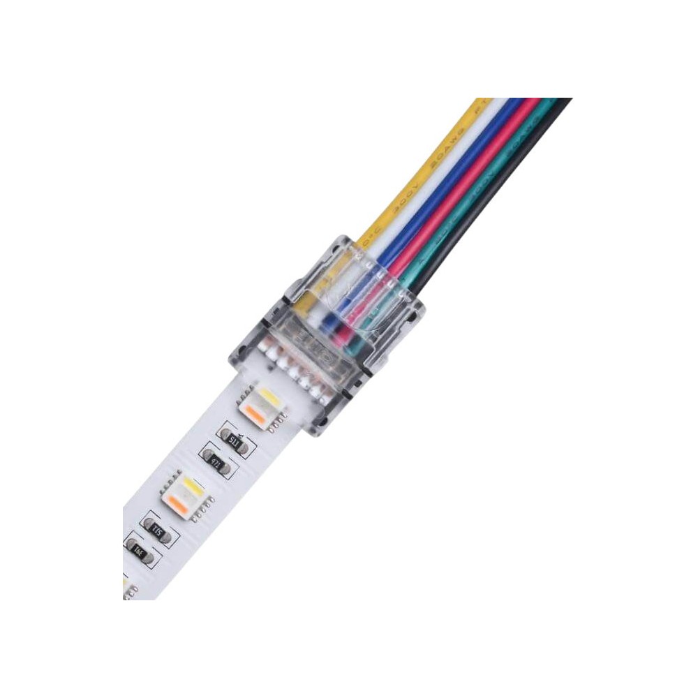 Fleksibel LED-stripsamler til løse ledninger - 12mm, RGB+CCT, IP20, 5V-24V