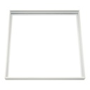 Ramme til 60x60 LED panel - Samlesæt med plasthjørner og hvid kant, 65mm høj