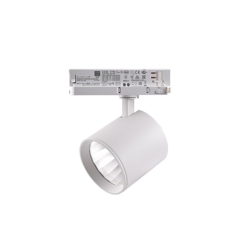LEDlife 30W hvid skinnespot - 175 lm/W, RA 90, 38 grader, dæmpbar, 3-faset