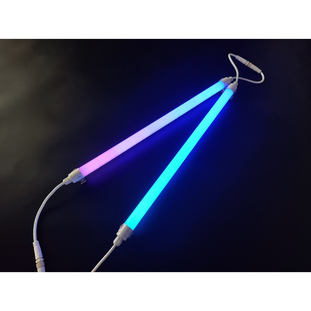 CyberTube 120cm RGBIC LED-stripe - 17W, Vandtæt, 24V, Gennemfortrådet