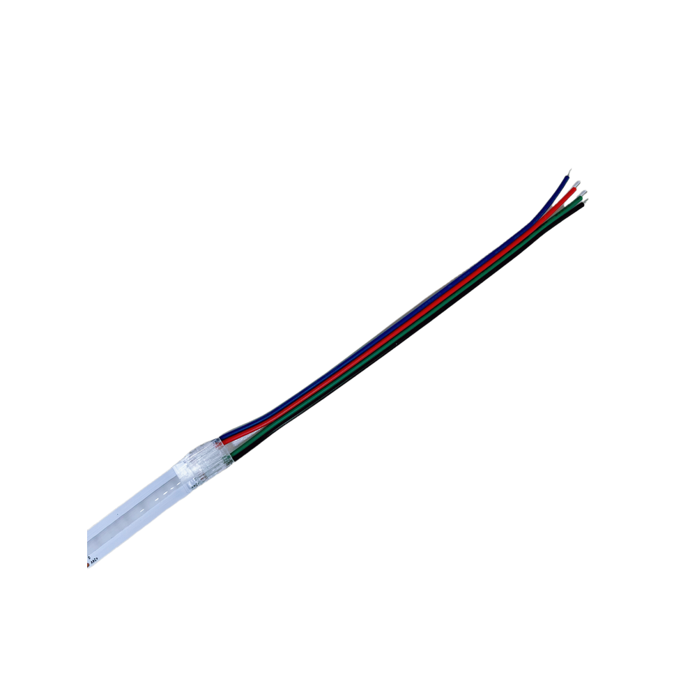 LED strip kobler til løse ledninger - 10mm, RGB COB, IP20, 5V-24V