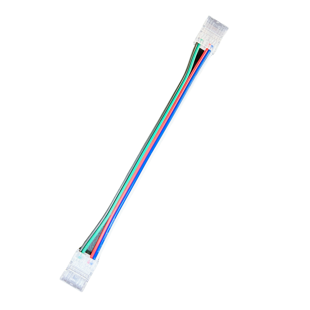 LED strip samler med ledning - 12mm, RGB+CCT COB, IP20, 5V-24V til fleksibel og farverig belysning