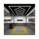 Komplet LED lysgitter med ramme og strømtilslutning - 384W, RA95, 230V, 38000lm