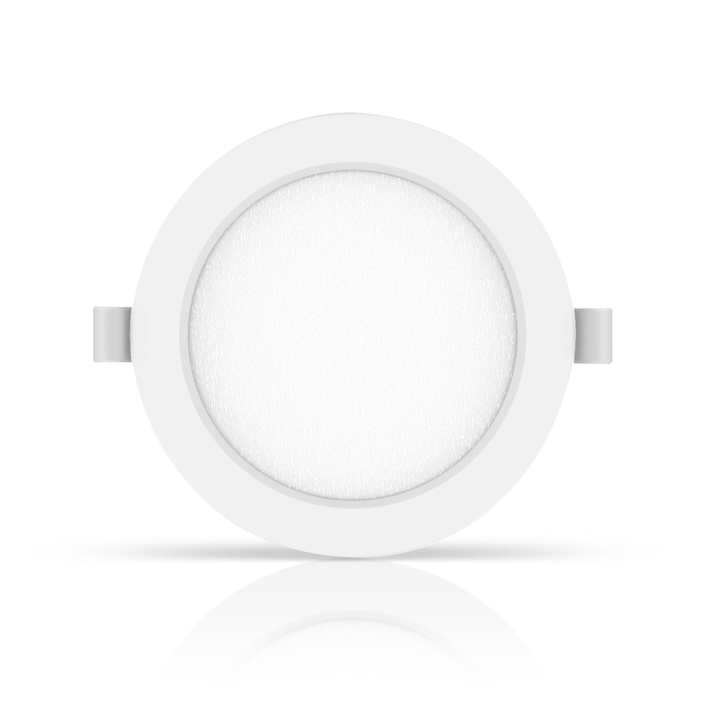 LED E6 Bagbelyst Indbygningsspot, 12W, 4000K, Ø145-155mm, Rund - Til Indbygning