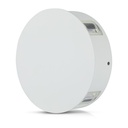 V-Tac 4W LED hvid væglampe - Rund, IP65 udendørs, 230V, inkl. lyskilde