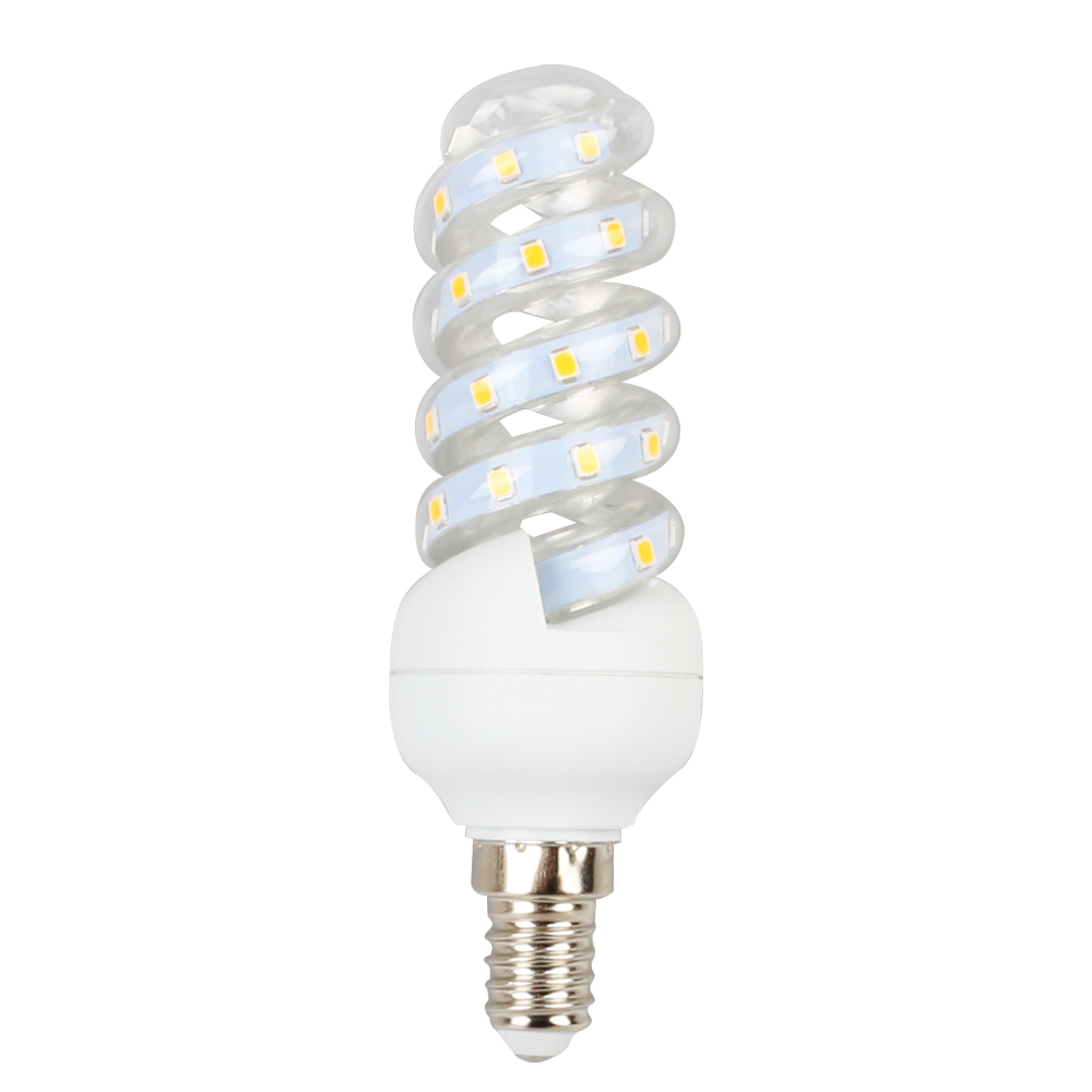 LED Spiral B5, 7W, E14, 3000K Erstatning for 49W, 230V, 620lm, RA80, 3 års garanti