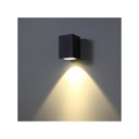 LEDlife Sort Firkantet Væglampe 3W til Inde/Ude IP65 Inkl. Lyskilde - Effekt 230V 330lm RA80