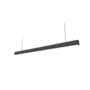 Sort 48W LED lysskinne loftlampe til kontor med wireophæng - 150 cm, 5760 lm, RA80, 120 lm/W