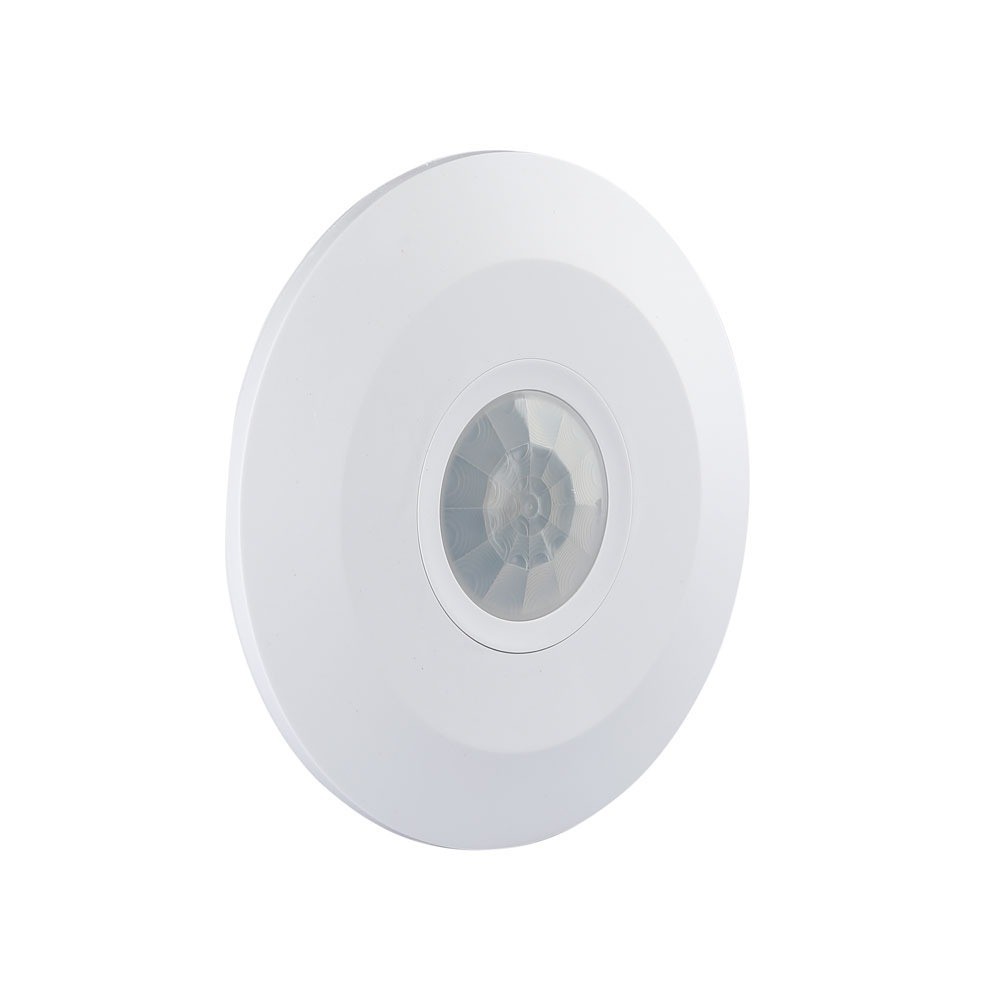 PIR Loftsensor (flad) - Maks: 1000W LED - Automatisk Bevægelsessensor til Loftmontering - Ideel til LED-belysning op til 1000W