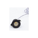 LEDlife Focu38 Sort Indbygningsmøbelspot Ø3,5 cm Hul, 2W 12V DC RA92, Erstatter 20W, 170lm