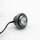 LEDlife SPOT29 møbelspot indbygning RA90 - Børstet stål, 1W, 12V DC, Ø2 cm hul, Ø2,9 cm mål