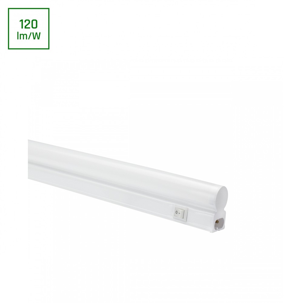Skabskontakt T5 7W - 600mm, varm hvid, 230V, 120°, IP20, hvid, til/fra.