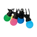 Pære LED Lyskæde - RGB, 0.5W, Fjernbetjening, EU Stik, Sæt - 30lm, 7.5W - Energibesparende lyskæde til dekorative formål