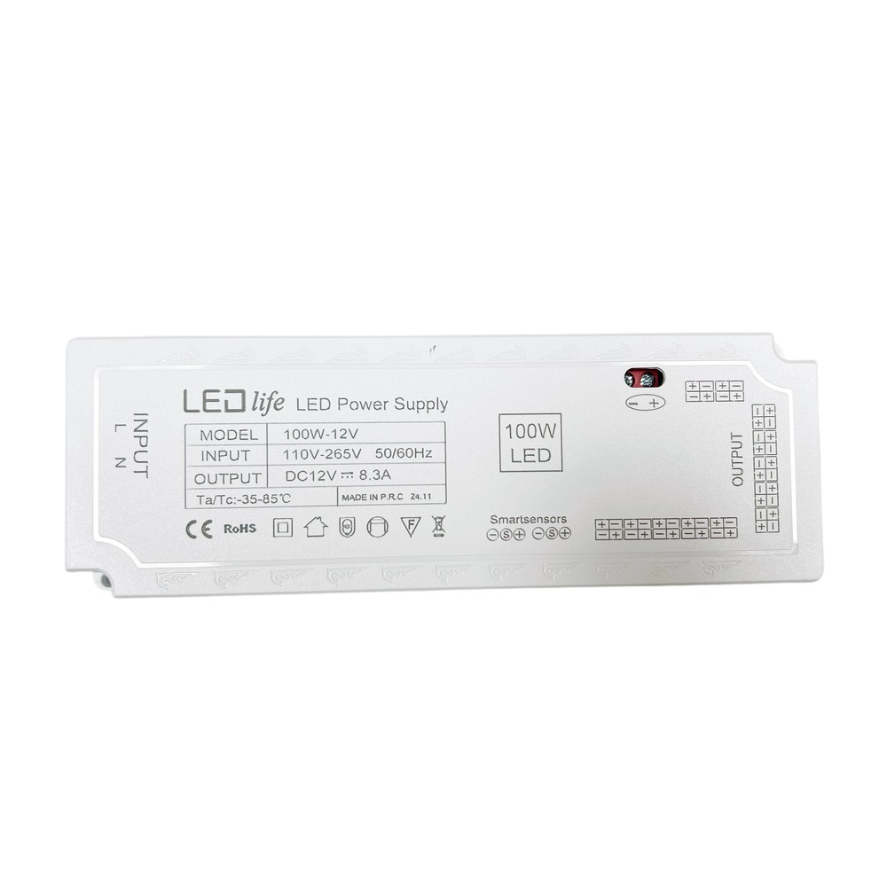 LEDlife møbelspot strømforsyning 100W til Sono, Cabi og Reco spotbelysning (12 spot)