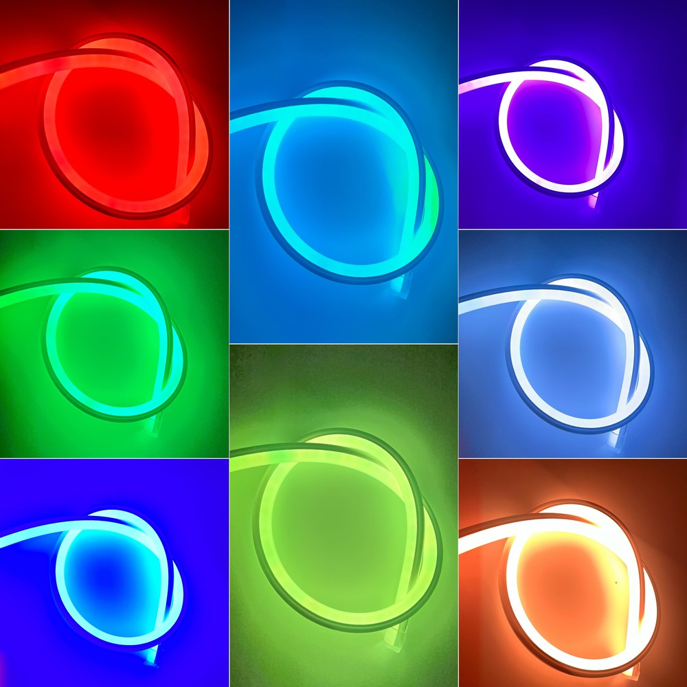 RGB 16x16 Neon Flex LED Strip - 12W pr. meter, IP67, 230V