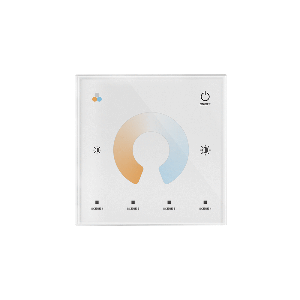 LEDlife rWave CCT vægmonteret dæmper - 4 zoner, dæmpning + CCT, til 12V-24V LED-belysning