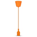 Silikone E27 pærefatning i frisk orange farve til en moderne og stilfuld belysning. Perfekt til at skabe en varm atmosfære i ethvert rum.