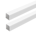PVC Kabelkanal 40x40mm, 2m med Lim - Hvid (3 års garanti)