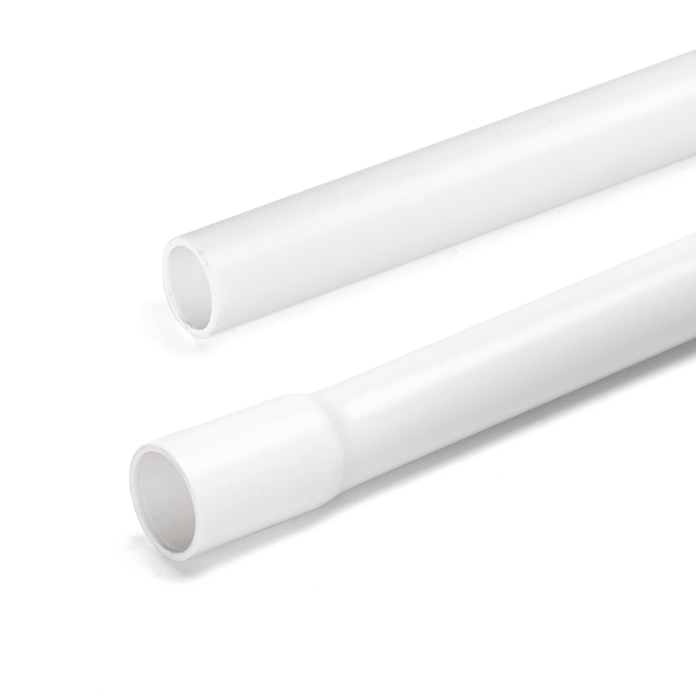 PVC Elektrisk Udvidet Rør - 20mm, 2m, Hvid - 3 års garanti