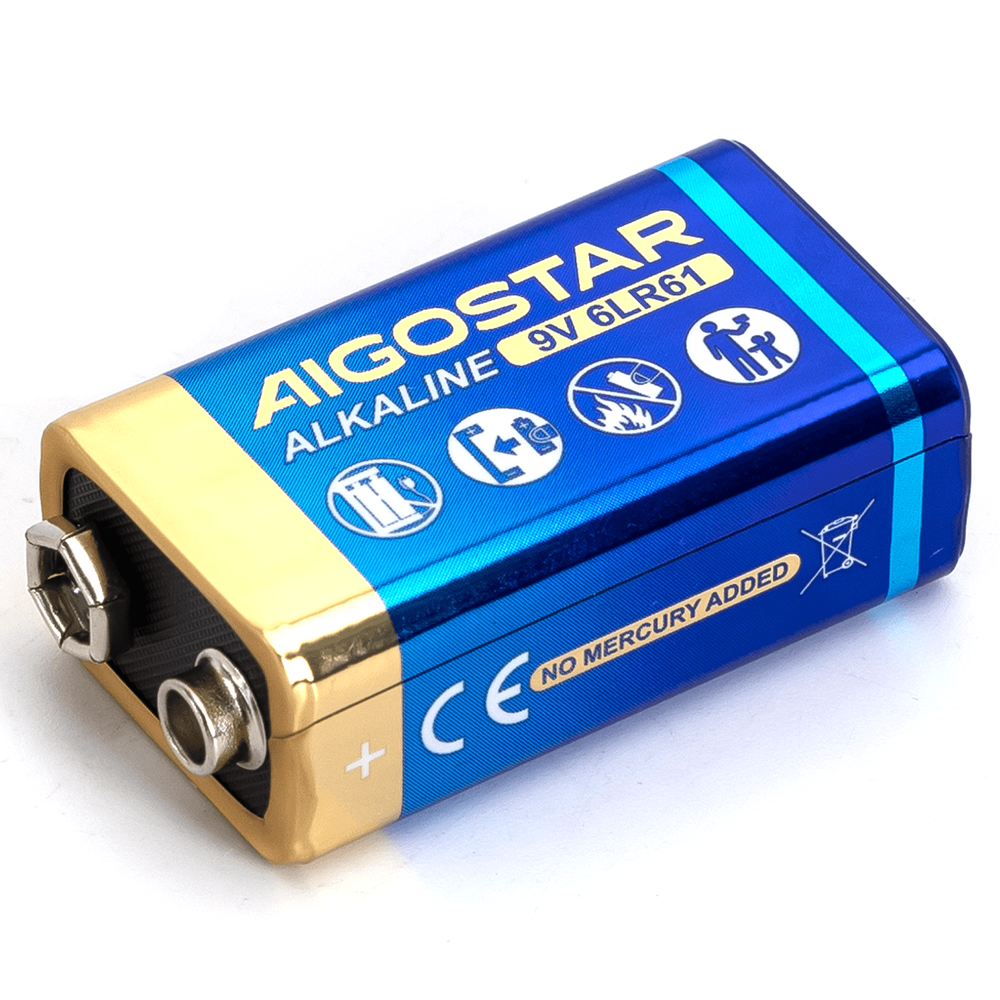 Alkalisk Batteri - 6LR61 9V med 3 års producentgaranti, 1 stk.