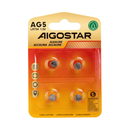 Knappcellebatteri AG5 LR754 4-pak 1.5V med 3 års producentgaranti