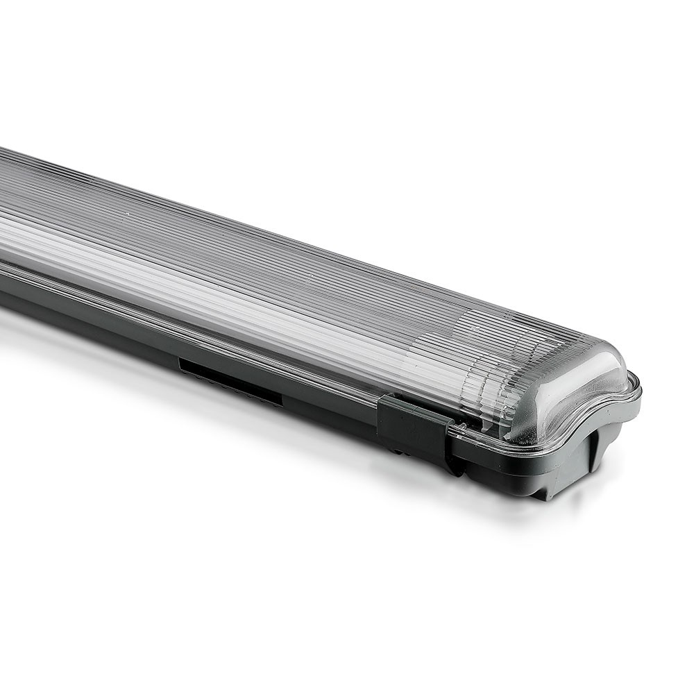 Vandtæt LED-lampe med 2x18W rør, 120cm længde, 6500K lysfarve, 3400lm, RA80, IP65 - 36W effekt