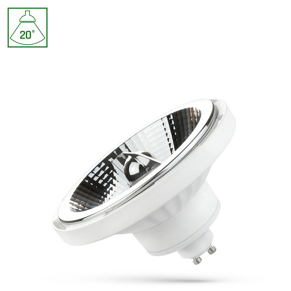 AR111 LED GU10 10W 230V 20° Varm Hvid Dæmpbar Hvid Spectrum RA80 950lm