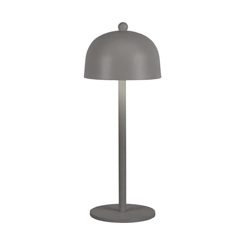 LED bordlampe med 1800mAh batteri, 3i1 funktion og gråt hus - Ø115x300 mm