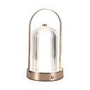 LED bordlampe med 1800mAh batteri og 3-i-1 funktion i antik bronze hus - Ø120x190 mm