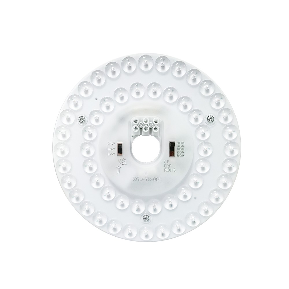 24/18/12W LED indsats med sensor - Ø17 cm, Valgfri CCT, erstat G24, cirkelrør og kompaktrør, flicker free