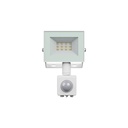 Noctis Lux 4 projektør 10W Varm hvid med PIR sensor, 230V, IP44, 94x150x53mm, hvid - Ideel til udendørs belysning