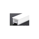 Silikoneprofil 18x13 til LED strip - 1 meter, hulmål 14x14mm, passer til 8-10mm LED strip