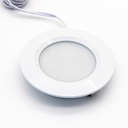 LEDlife Reco68 møbelspot indbygning RA92 i mat hvid - Ø6,8 cm, 2,5W, 12V DC - Erstatter 20W, 240lm, hul Ø5,6 cm.