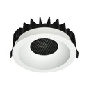24W LED honey comb downlight med 3i1 funktion, hvid ring og sort køling - 2540lm, RA90.